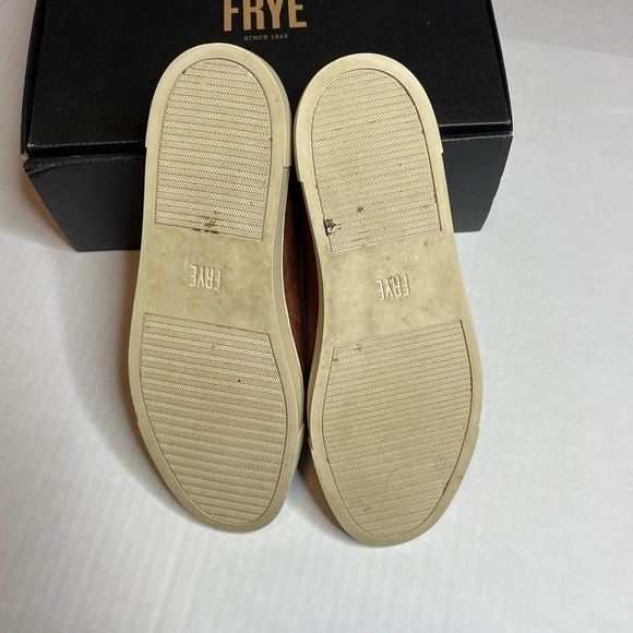 Frye Cognac Brown Gemma Cap Slip-On Sneaker Womens Size 8 M - Picture 7 of 9